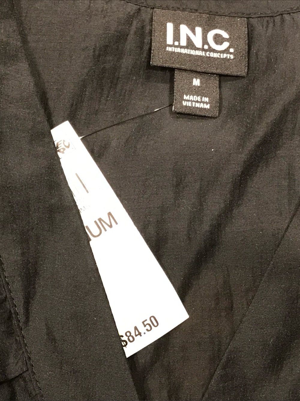 Ruffle-Trim Button-Up Blouse Top in Black by INC International Concepts β’ NWT - Picture 6 of 9